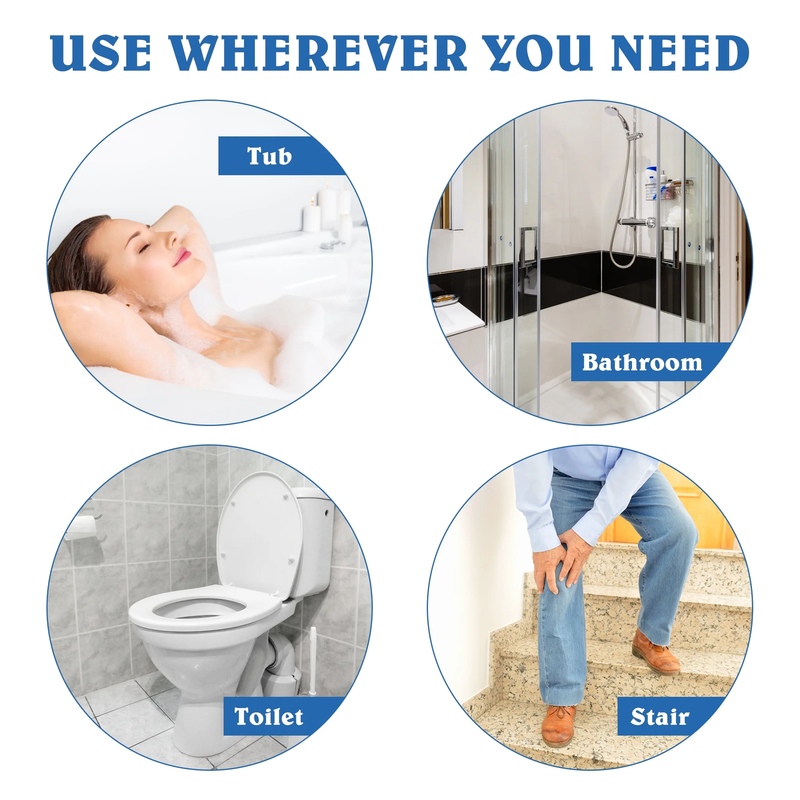 2 Pack Suction Shower Grab Bars 12in Bathroom Safety Handles Elderly4