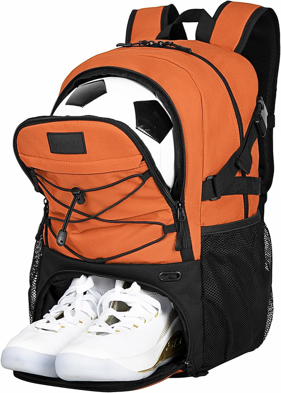 Soccer Basketball Backpack w/ Ball & Shoe Compartment Sports Travel Bag9