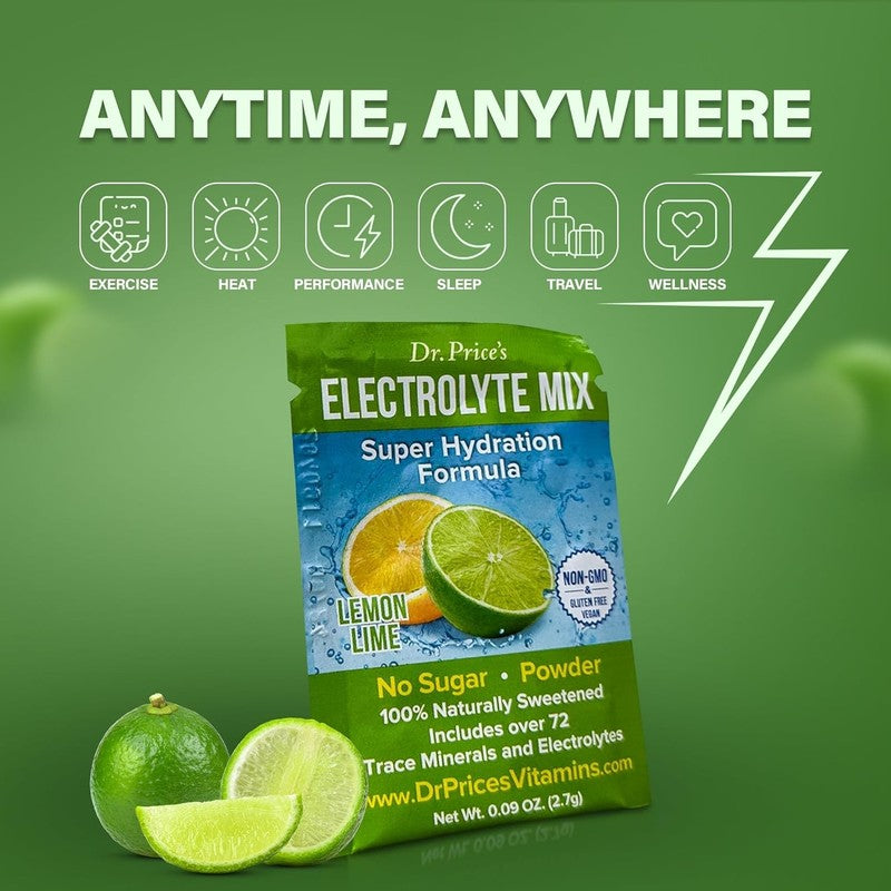 Dr. Price’s Electrolyte Mix, Sugar-Free Lemon Lime Powder Packets, 30 Ct3