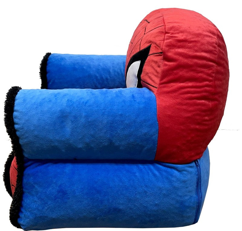 Spiderman Kids Figural Bean Bag Chair with Sherpa Trimming, Multi-Color4