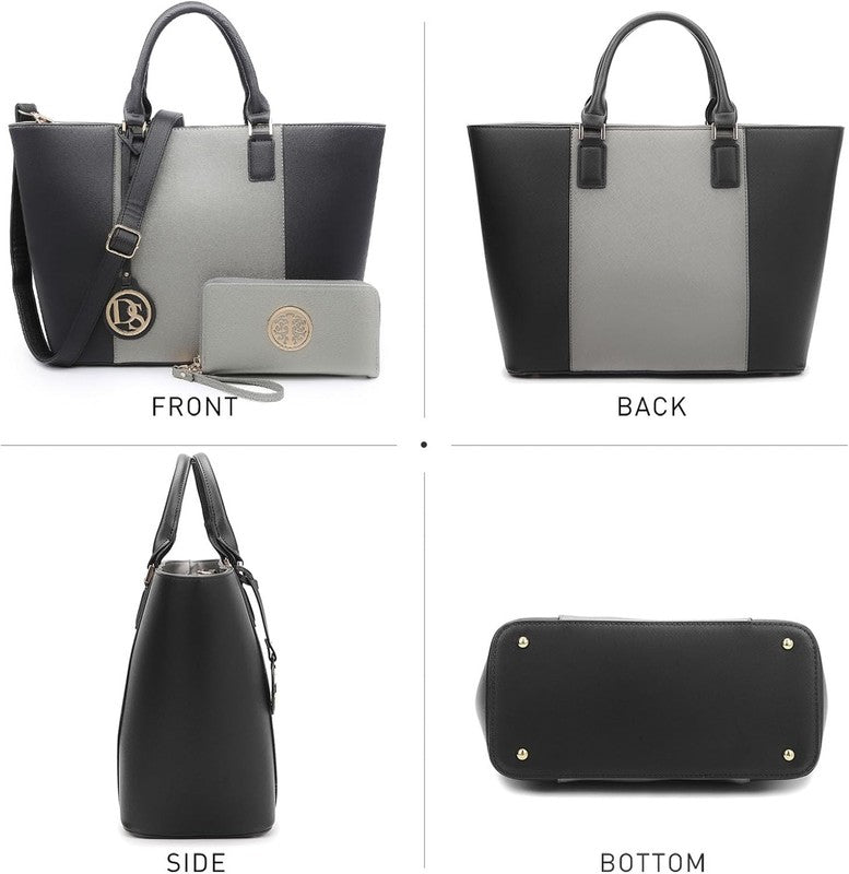 Large Satchel Purse Handbag for Women Shoulder Work Tote Bag with Wallet1