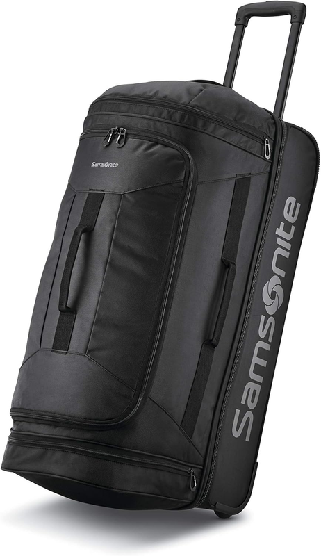 Andante 2 28" Wheeled Duffel Bag Rolling Luggage All Black Travel10