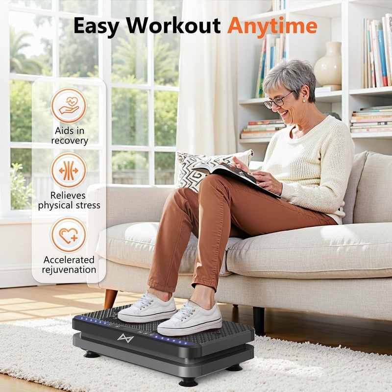Vibration Plate Fitness Platform Exercise Machine Vibrating Shaking Full Body Sh5