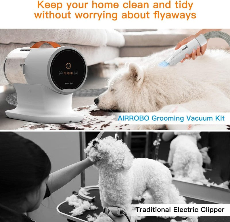 Dog Grooming Vacuum Kit 12000Pa Pet Hair Shedding Trimmer Quiet 2L PG1004