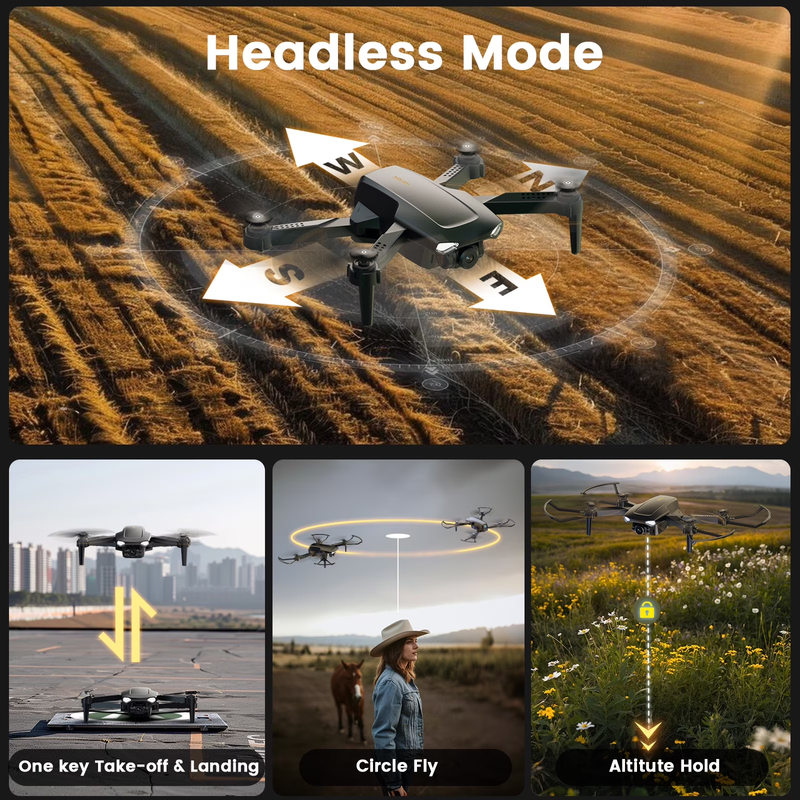 Drone for Kids Adults,  WF11 1080P HD Camera Drones with FPV Transmission Mini F6