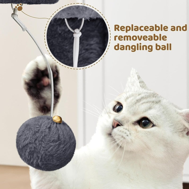 23.5" Cat Tree Tower with Condo, Sisal Scratching Posts & Activity Center6