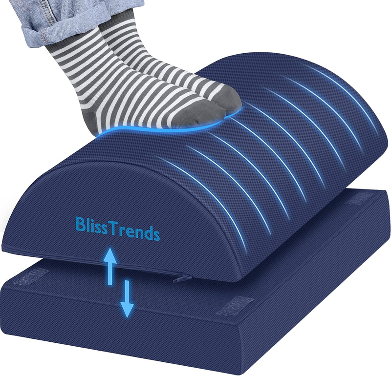 Under Desk Foot Rest Adjustable Height for Office Home Relieves Back Knee Pain0