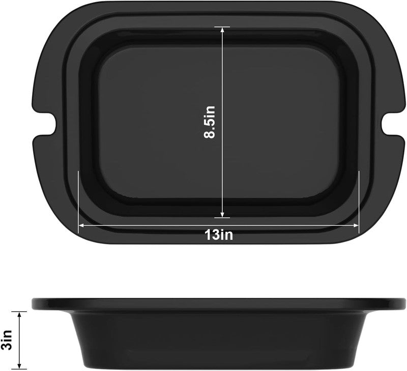 4QT Slow Cooker w/ Ceramic Nonstick Dish Temp Control Glass Lid5