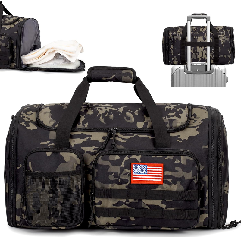 Tactical Duffle Bag for Travel Expandable 52L Large Duffle Bag for Men Gym Duffe8