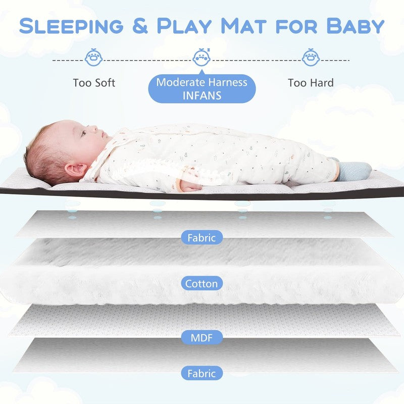 5 in 1 Portable Playard, Larger Size Baby Bassinet Bedside Sleeper, Diaper Chang2