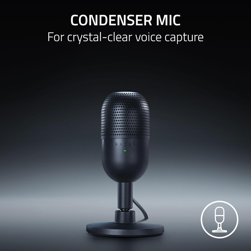 Seiren V3 Mini USB Microphone: Condenser Mic - Supercardioid Pickup Pattern - Ta1