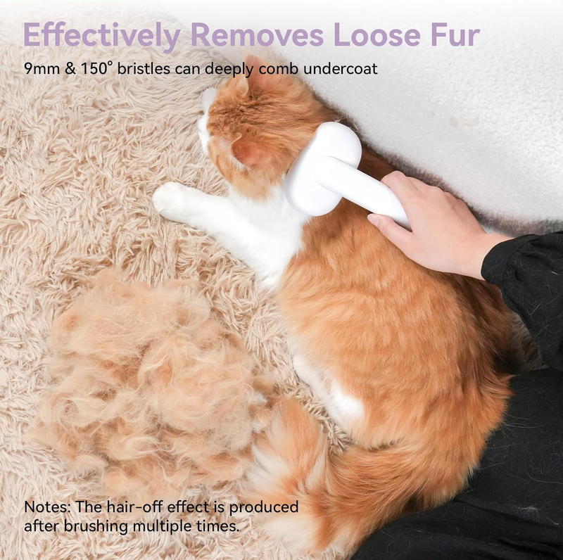 Cat Dog Grooming Brush Shedding Loose Fur Long Short Hair Pets Purple Pet Brush6