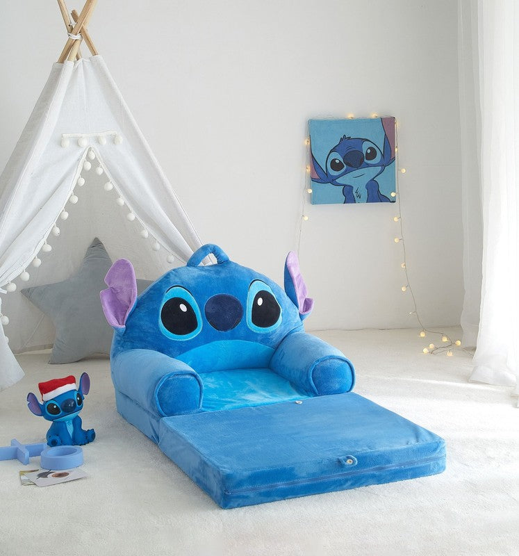 Stitch Blue Polyester 2 In 1 Flip Out Chair for Toddlers1