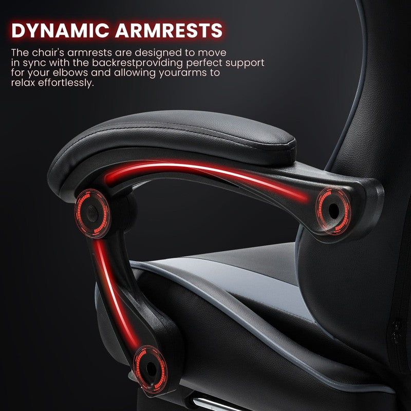 Big and Tall Gaming Chair, Computer Chair with Footrest and Lumbar Support, Heig4