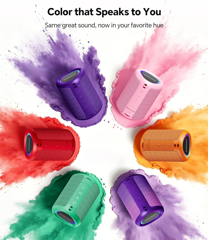 Portable Bluetooth Speaker BT 5.3 IPX5 Waterproof TWS Beach Pool Travel7