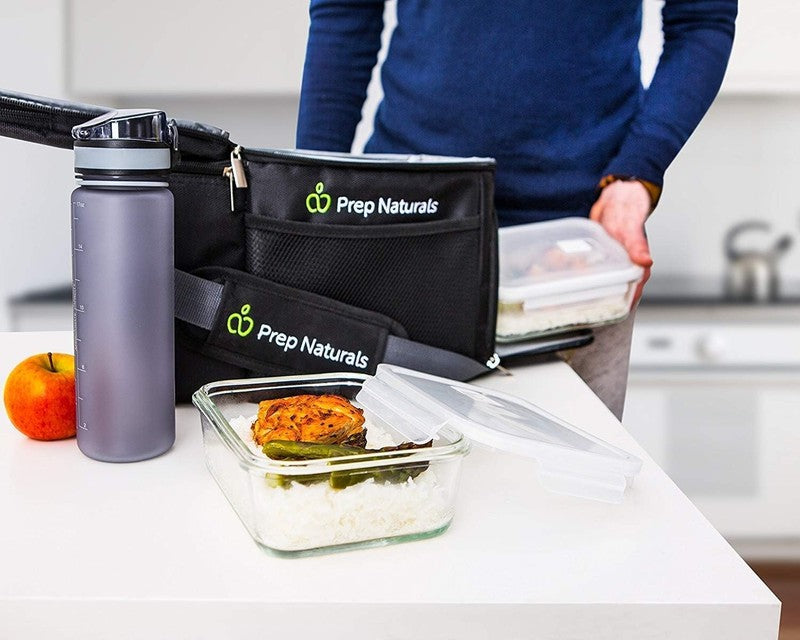 Prepnaturals 5 Pack 30oz Glass Meal Prep Containers Multi Compartment1