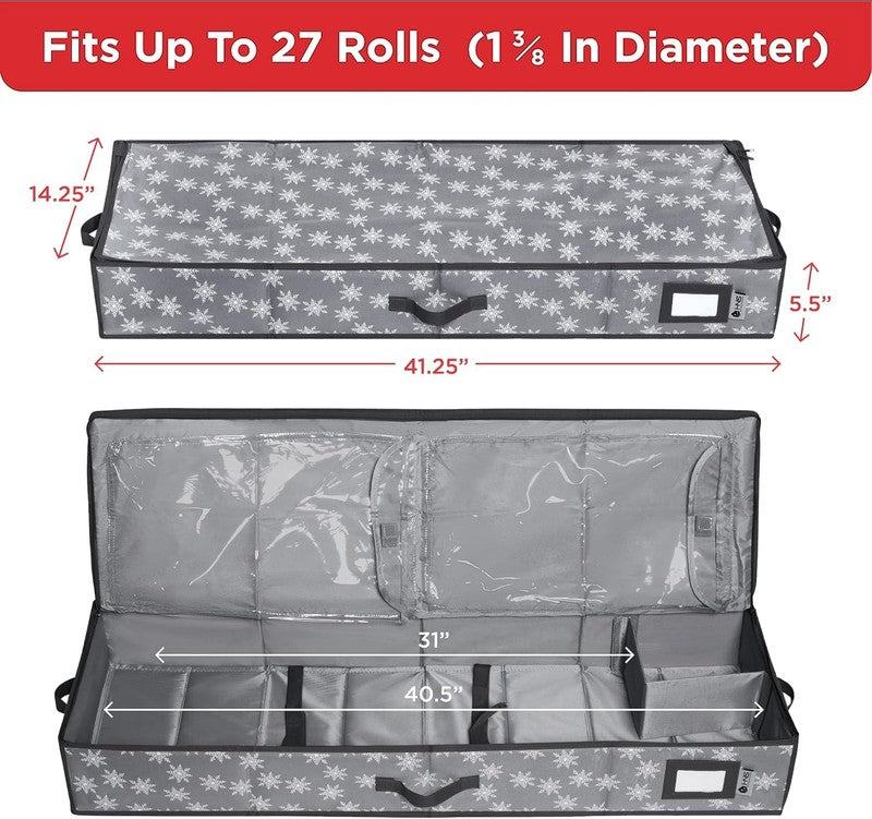 Wrapping Paper Storage Container – Fits up to 27 Rolls 1 3/8” Diam.   Underbed G2