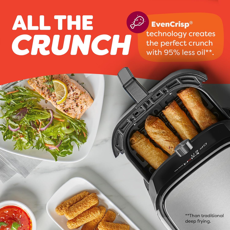 6QT Vortex Plus Air Fryer 6 in 1 Air Fry Roast Bake Crisp Stainless5