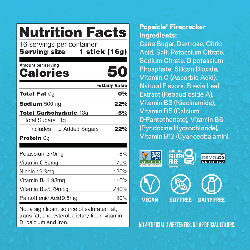 Liquid I.V. Hydration Multiplier Popsicle Firecracker 16 Servings Pack5
