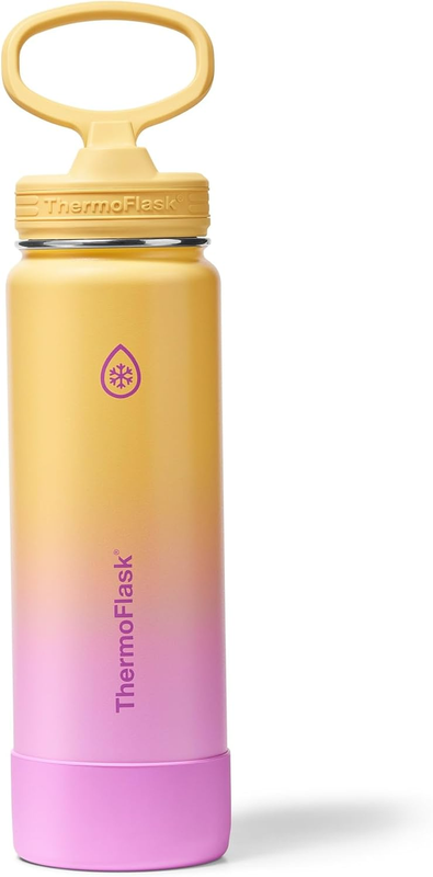 24oz Insulated Water Bottle Stainless Steel Spout Lid Leakproof Hot Cold9