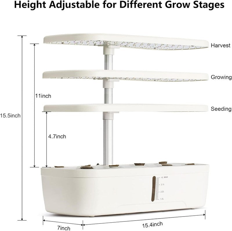 12 Pod Hydroponics Growing System Indoor Herb Garden Kit w/ Grow Light Timer6