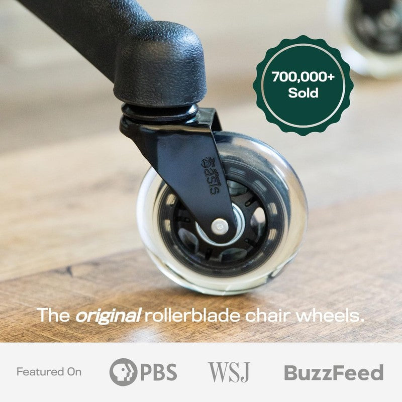 Rollerblade Office Chair Wheels, Quiet Casters for Hardwood & Carpet, Set of 51