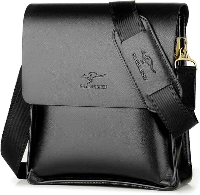 Mens Leather Crossbody Messenger Bag Shoulder Travel Work Business Purse8