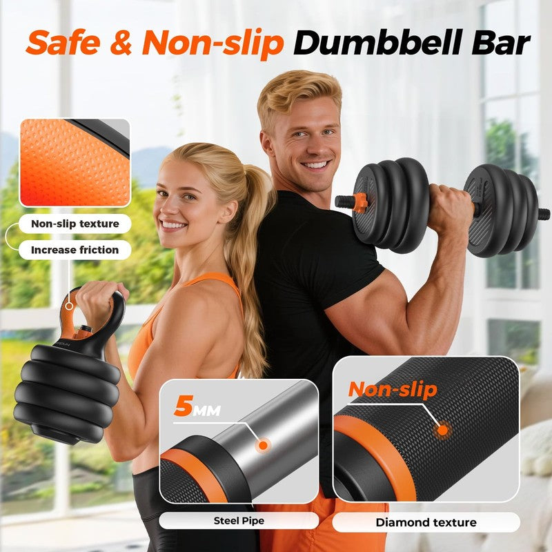 Adjustable Dumbbells,70Lbs Free Weight Set with Connector,5 In1 Dumbbells Set as4