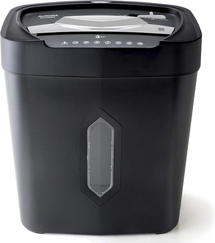 12 Sheet Crosscut Paper & Credit Card Shredder Anti Jam 5.2Gal Wastebasket5