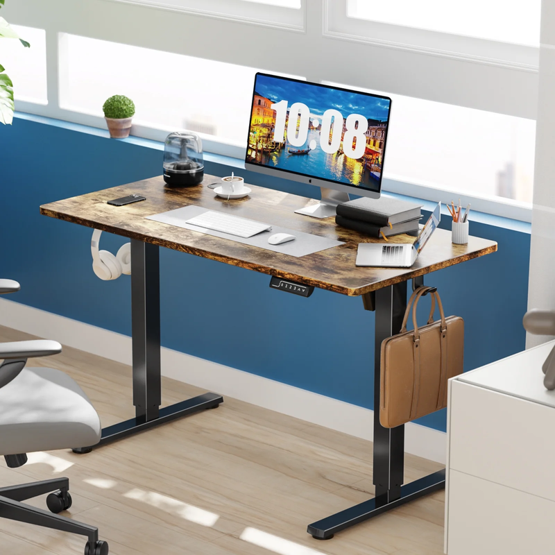 Electric Standing Desk, Height Adjustable Desk, 63 X 24 Inches Ergonomic Stand u5