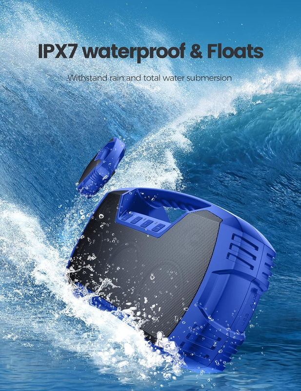 IPX7 Waterproof Bluetooth Speaker, 40W (60W Peak) Portable Wireless Speakers, 322