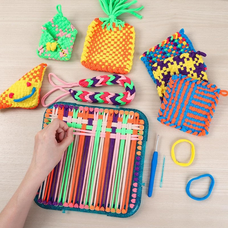 Weaving Loom Kit Toys, DIY Arts and Crafts for Kids and Adults, Ideal Gifts for 3