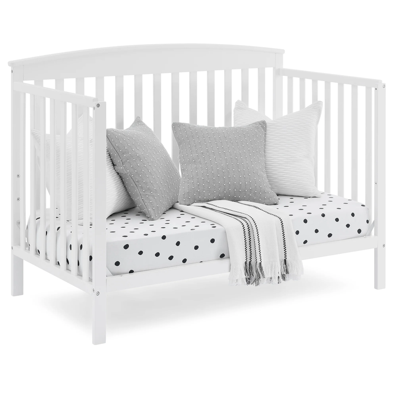 Hanover 6-In-1 Convertible Baby Crib, Bianca White3