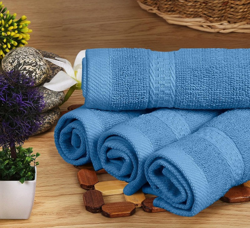 8 Piece Towel Set Electric Blue 100% Cotton 600 GSM Bath Hand Wash Towels6