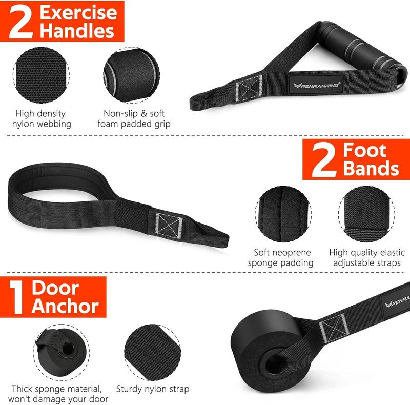 Pilates Bar Kit w/ Resistance Bands Adjustable Metal Buckle Full Body Workout2