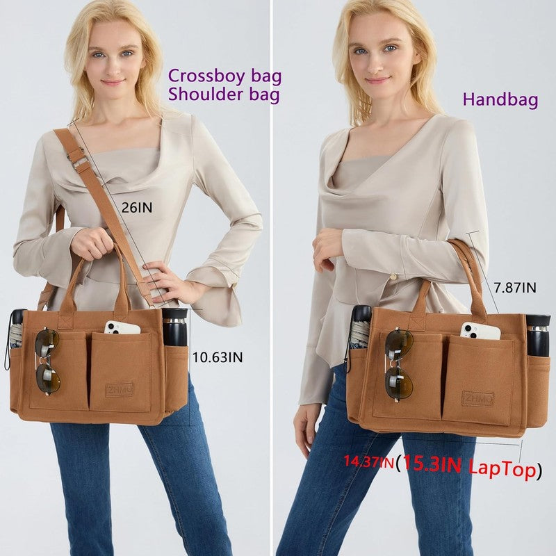 Canvas Tote Bag for Women,Women'S Bags Crossbody Bags Work Laptop Tote Bag Large2