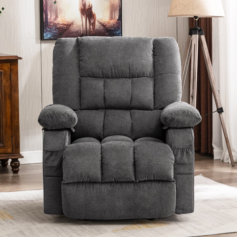 Power Lift Recliner Chair Heat Massage USB Port Infinite Position Grey6