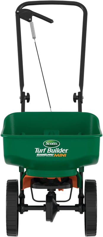 Turf Builder Edgeguard Mini Broadcast Spreader for Seed, Weed and Feed, Fertiliz0