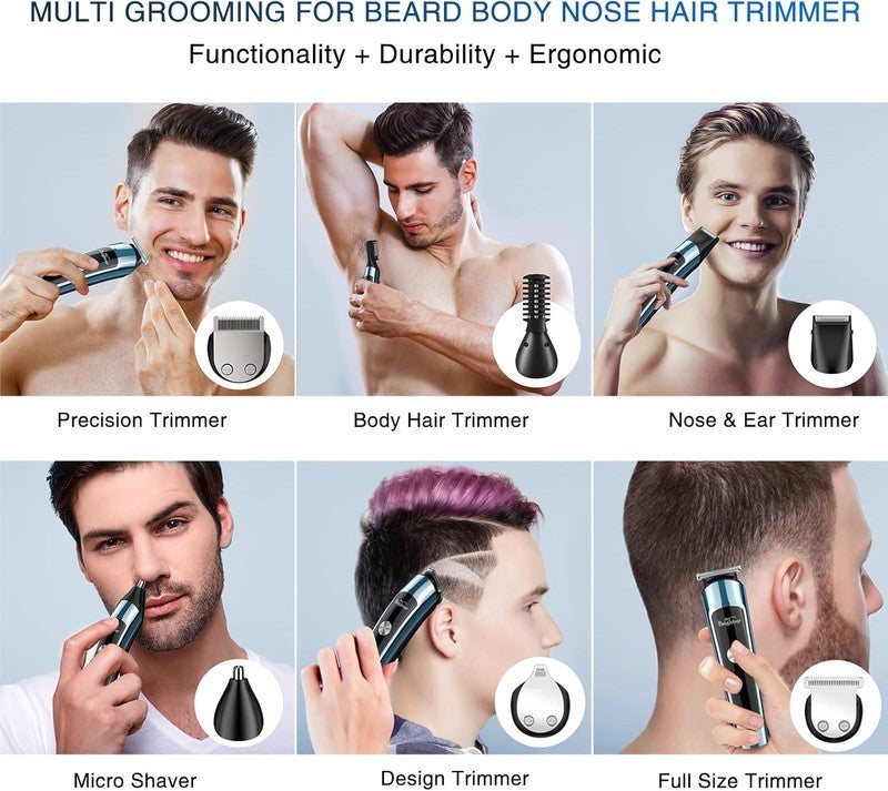 Waterproof Beard Trimmer for Men with LED Display & Cordless Grooming Kit1
