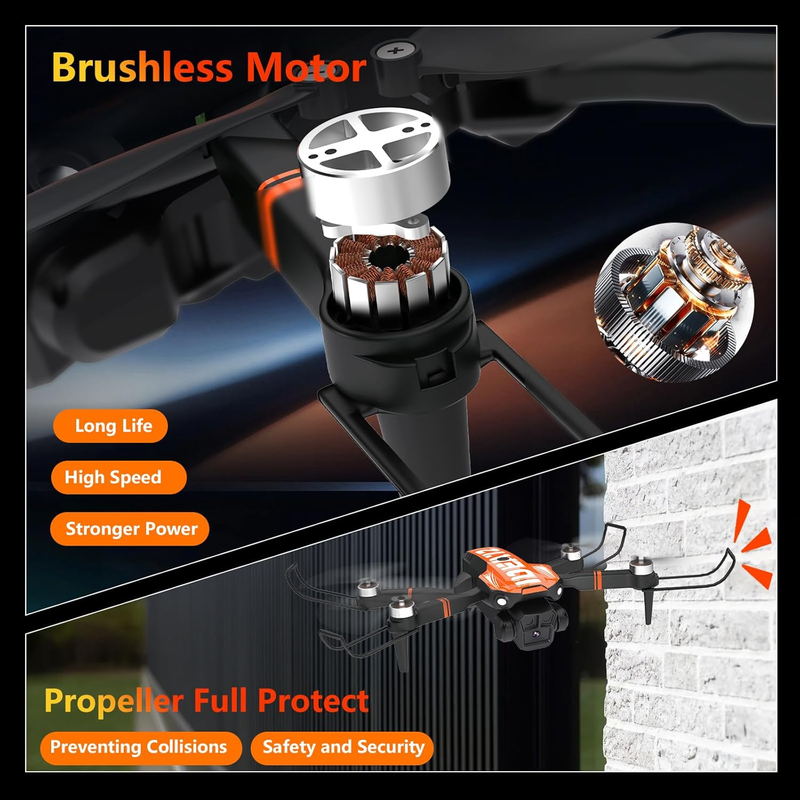 4K GPS Drone w/ Camera FPV Auto Return Follow Me Foldable Quadcopter4