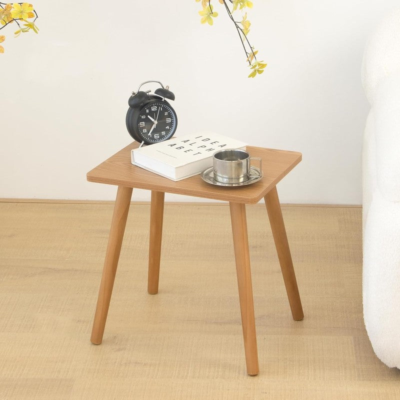 Mid-Century Modern Small Side Table End Table Brown Wood Nightstand4