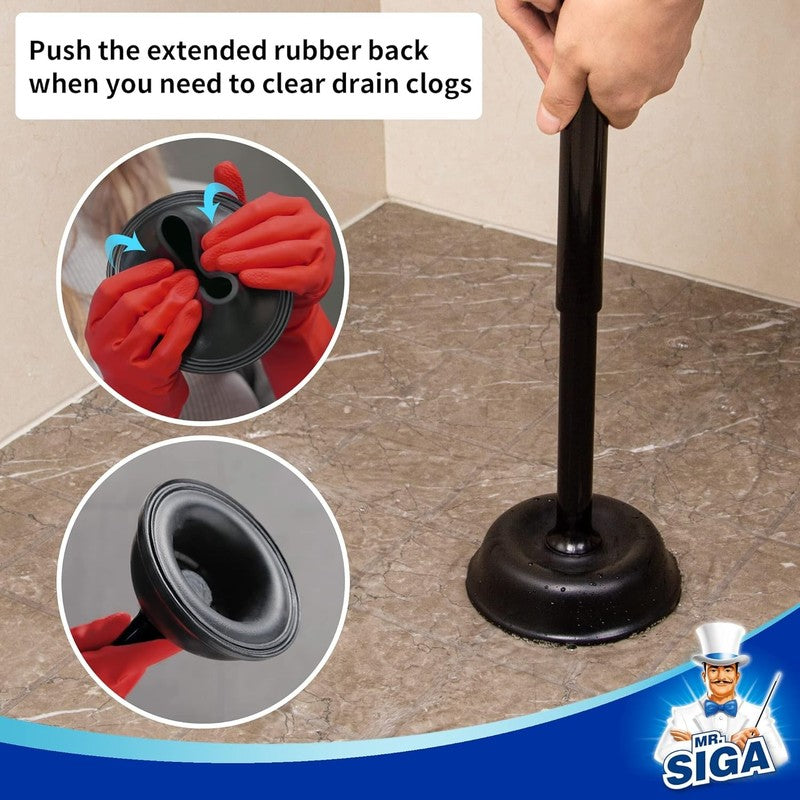 Toilet Plunger with Holder, Heavy Duty Toilet Plunger and Holder Combo for Bathr4