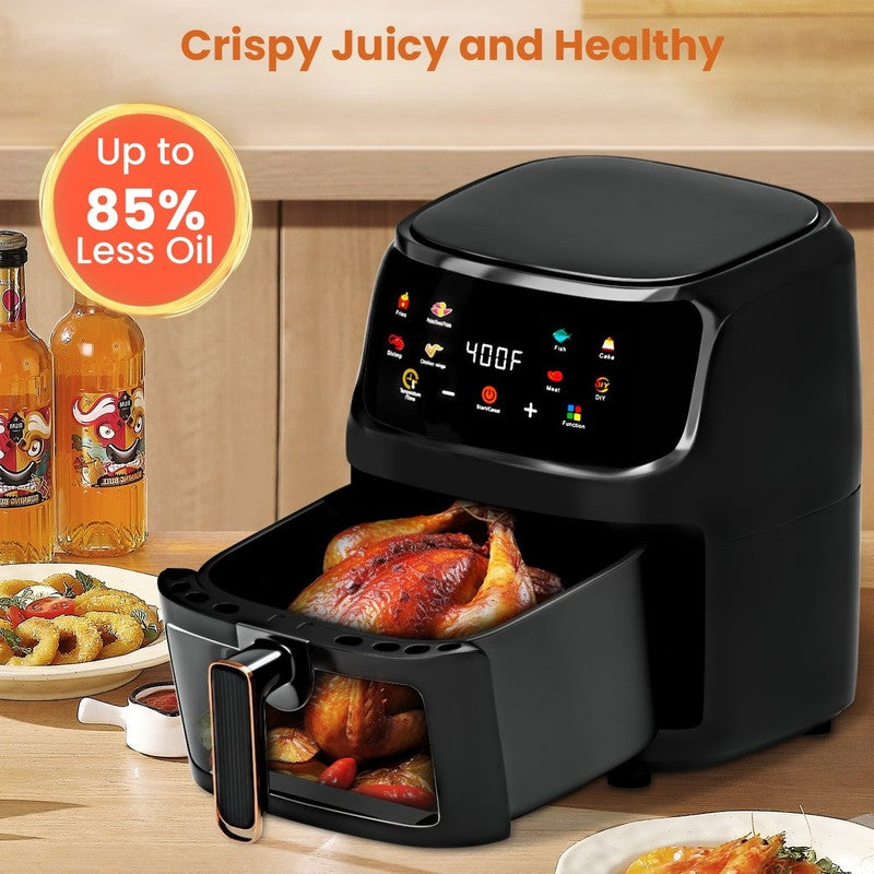 7.5QT Air Fryer   8 in 1 Digital Touchscreen, 1700W, Large Capacity, Black5