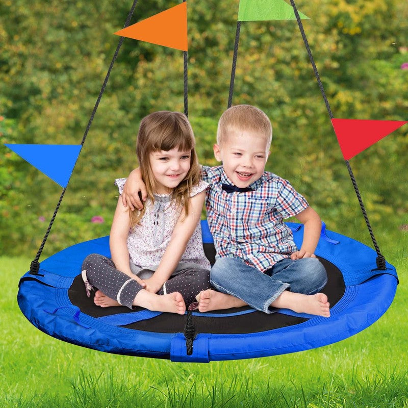 40" Saucer Swing 750lb Waterproof Oxford Tree Swing for Kids, Outdoor, Blue7