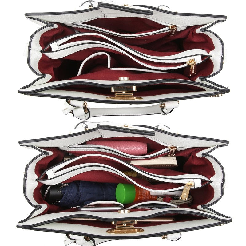 Women Satchel Handbag Shoulder Tote Work Bag with Matching Wallet5