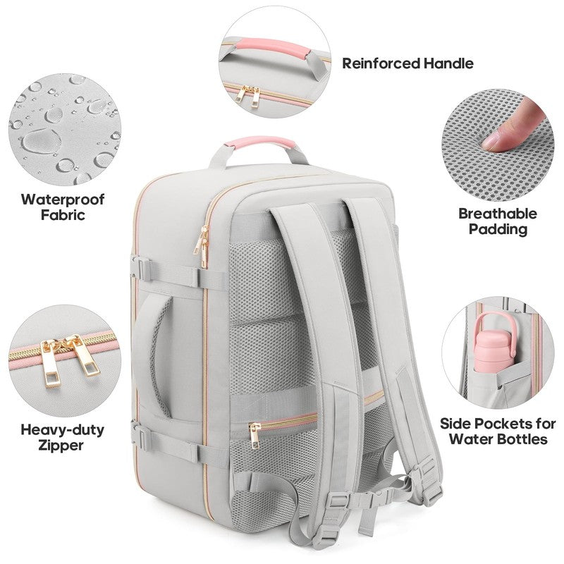 Travel Backpack for Women Carry on Backpack Flight Approved 40L Personal Item Ba2