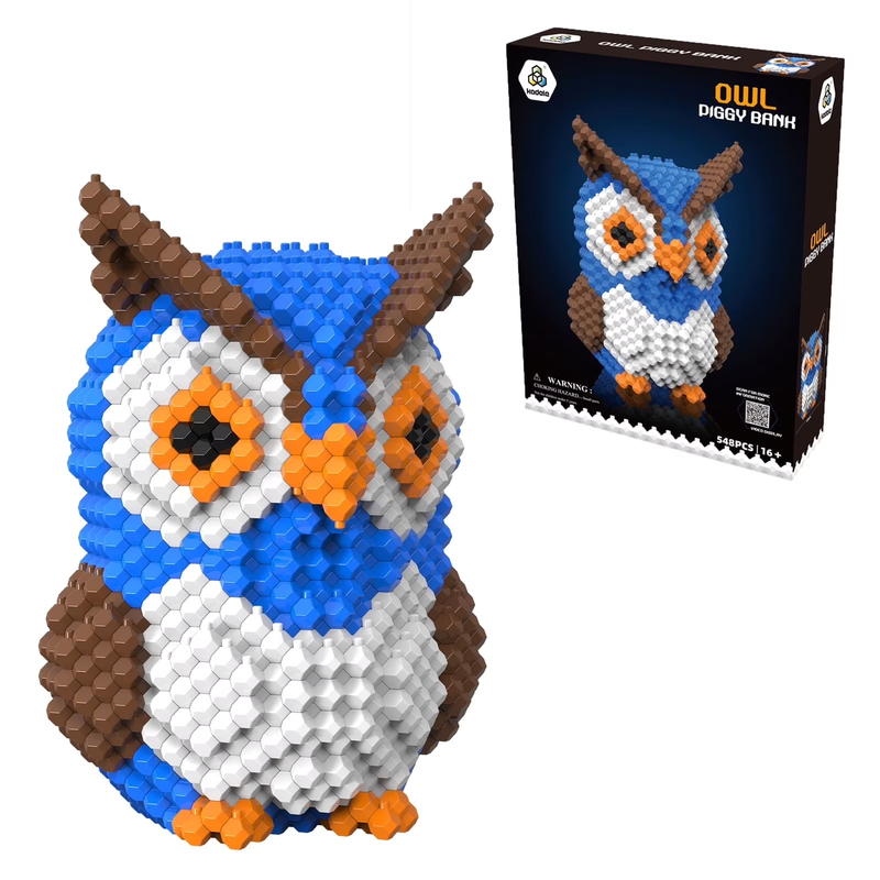 Owl Building Block Set Miniature 3D Educational Challenging STEM 548 Pieces 1-Co9