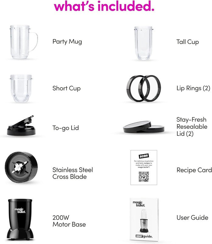 Small Blender 11 Piece Set – Compact Kitchen Blender, Black9