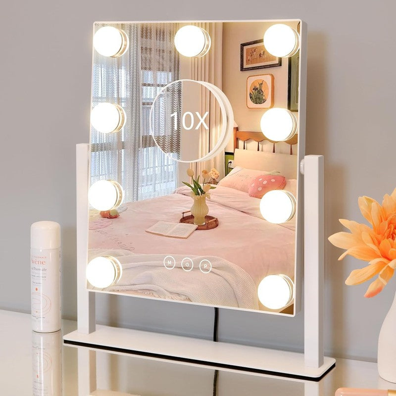 Vanity Mirror with Lights,Lighted Vanity Mirror with 9 Dimmable Bulbs for Dressi3
