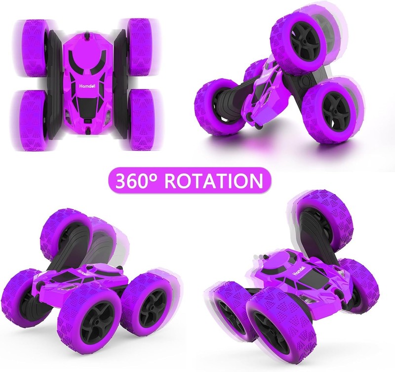 Remote Control Car for Kids, 360° Spinning RC Stunt Car with Lights, 4WD Electri2